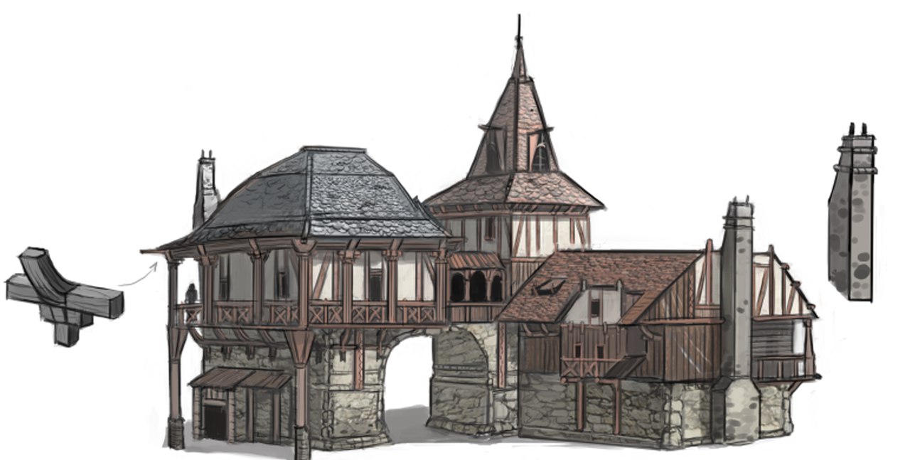 Элементы средневековых] домов
